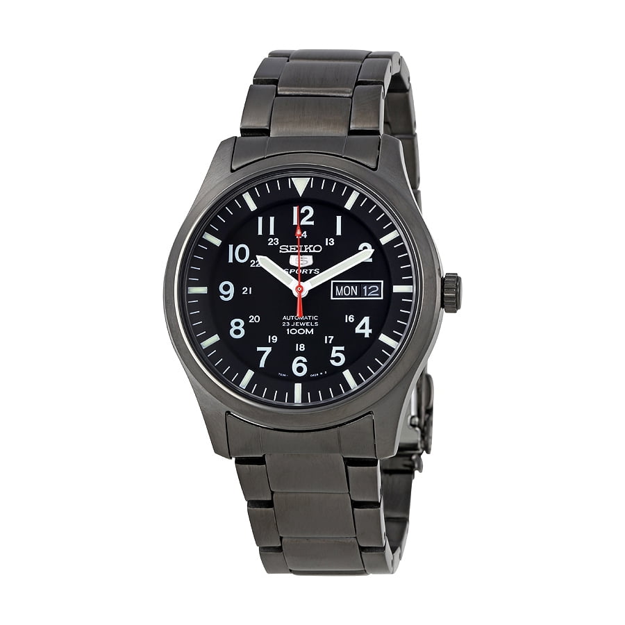 seiko gunmetal mens watch