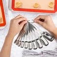 thumbnail image 6 of 10 Pcs Measuring Spoons Set Heavy-Duty Stainless Steel Narrow Measuring Spoons, Long Handle for Dry or Liquid, 6 of 6