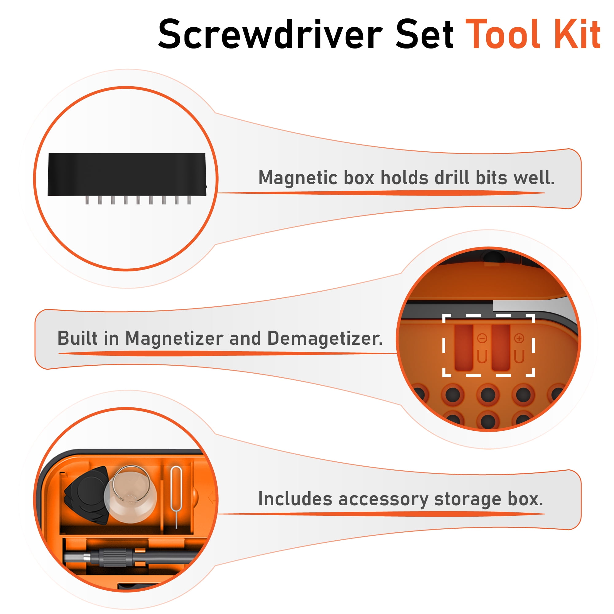 130-in-1 Precision Screwdriver Set, Magnetic Repair Tool Kit with 117 S2 Bits, Flexible Shaft & Ergonomic Handle for Student Electronics, Laptops, Phones, Watches & DIY Projects