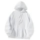 thumbnail image 2 of Sudadera con capucha y cordón estampada de poliéster de moda blanca para adultos M, 2 of 9
