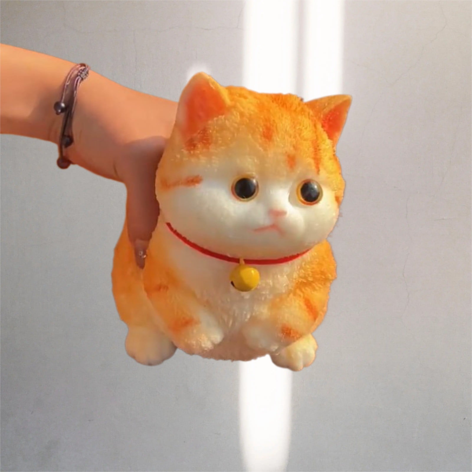 Siamese Cat Taba Squishy, Soft Animals Squeeze Ball Sensory Toys, Kawaii Kitten Stress Balls, Cat Taba Fufu Squishy Toys for Party Favors,, Classroom Prizes(Orange)