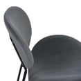 thumbnail image 6 of Pemberly Row Contemporary 28" W Velvet Side Chair Dining Chair-Grey, 6 of 8
