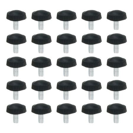 

Uxcell 25Pack M4x8mm Threaded Knurled Thumb Screws Zinc Plated Carbon Steel Clamping Knobs Grip Black