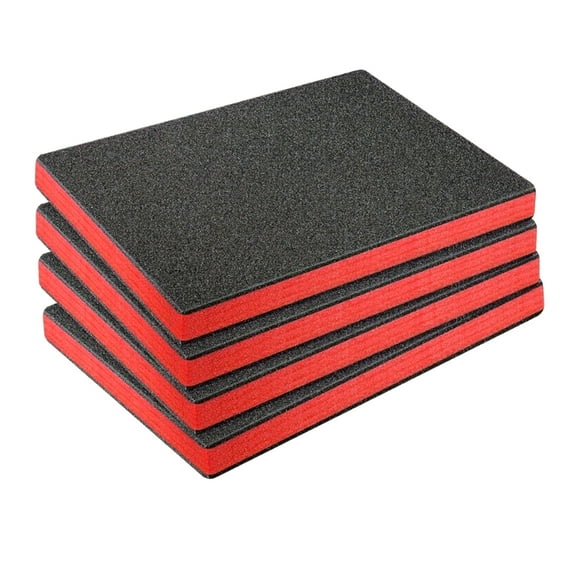 Pack of 4 Customizable EPE Foam Inserts for Tool Storage Protective Padding