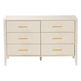 thumbnail image 5 of Baxton Studio Primrose Mid-Century Dresser, 6-Drawer, Ivory, 5 of 10