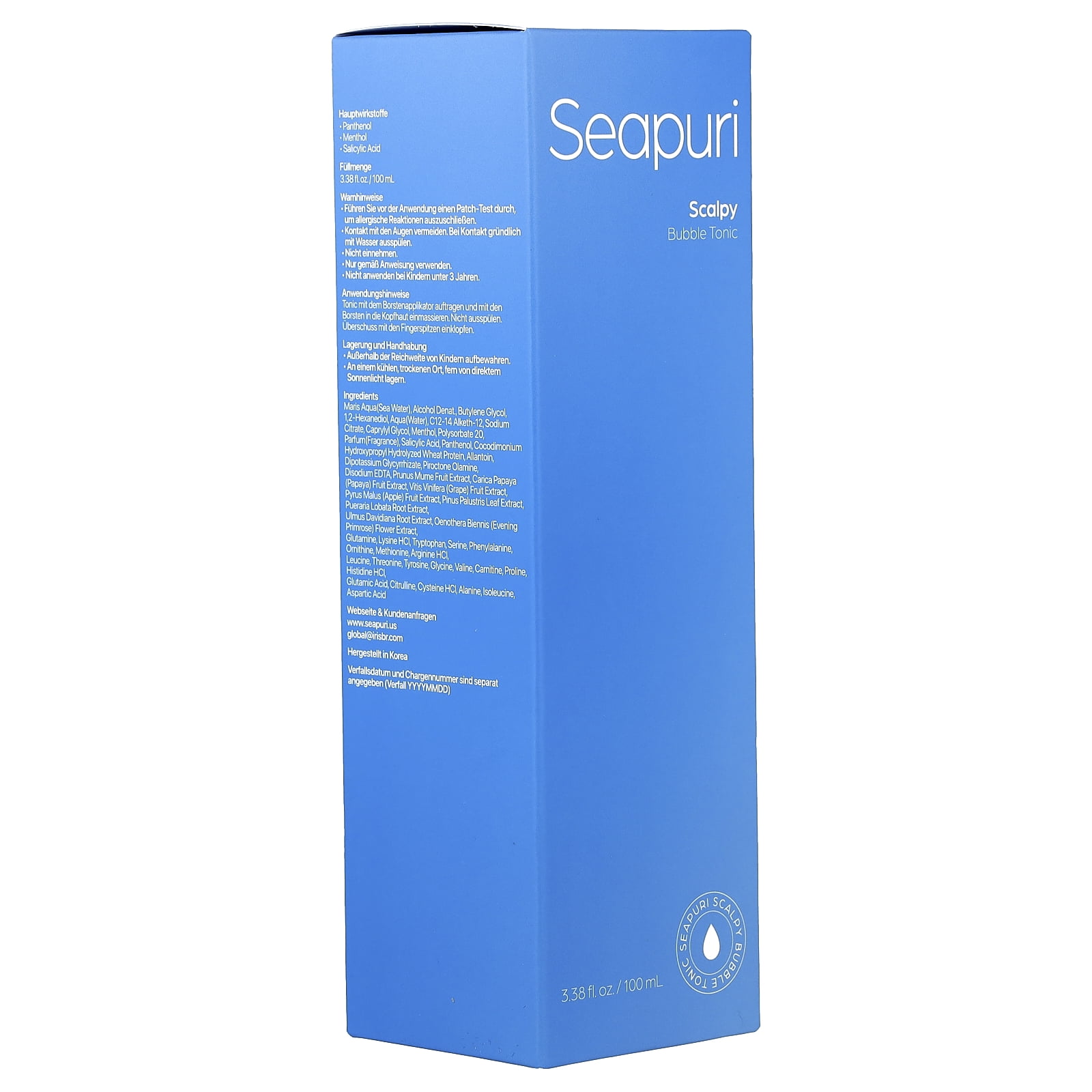 Seapuri Scalpy Bubble Tonic, 3.38 fl oz Hair Scalp Leave-In Foam