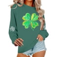 thumbnail image 2 of TaTaai Womens Long Sleeve St Patricks Sweatshirt Crewneck Casual Pullover Holiday Print Fleece Lined Loose Fit Gift, 2 of 6