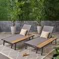 thumbnail image 2 of John Outdoor Mesh and Aluminum Chaise Lounge with Side Table, 2 of 8