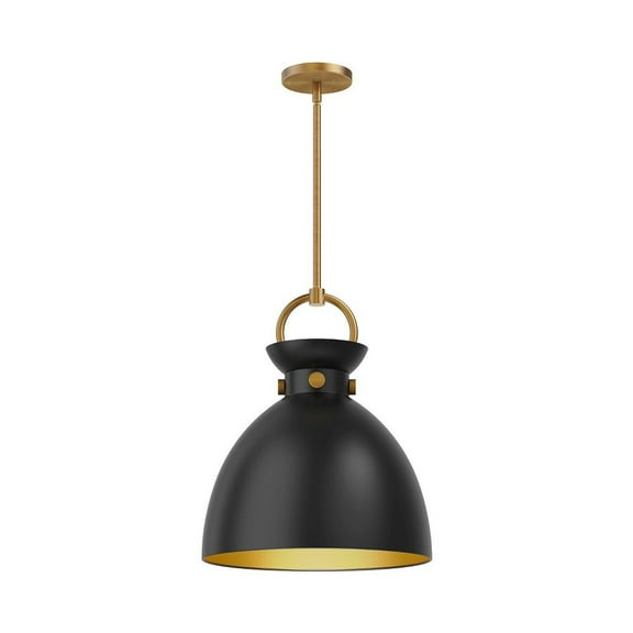 PD411314AGMB-Alora Lighting-Waldo - 1 Light Pendant-17.13 Inches Tall and 14 Inches Wide-Aged Gold/Matte Black Finish