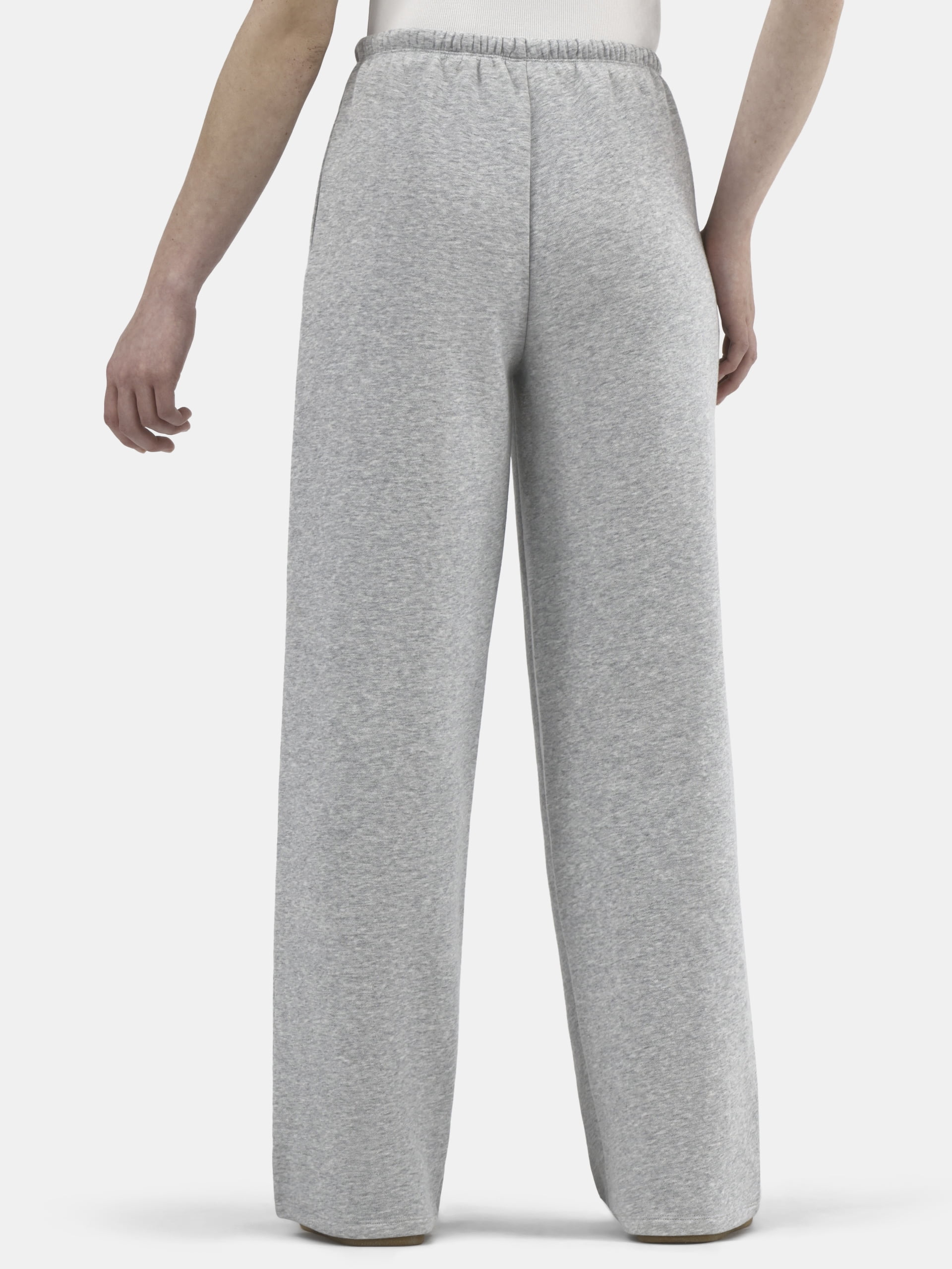 No Boundaries Soft Fleece Wide Leg Sweatpants, Women’s