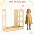 thumbnail image 3 of Gymax Armoire Suspendue de Rangement pour Déguisements pour Enfants Commode Garde-Robe de Costumes avec Miroir Étagères, 3 of 10
