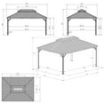 thumbnail image 4 of Kozyard Caesar 16' x 12' Metal Patio Hardtop Aluminum Outdoor Gazebo with Mosquito Netting and Privacy Sidewalls, 4 of 7