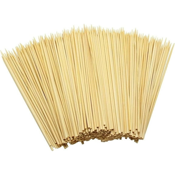 LQQBOX 200 Pcs Wood Skewers 9.84 Inch Bamboo Skewers Fruit Skewers Chocolate Fountain Sticks Fondue Sticks for Appetizer, BBQ, Cocktail, Kabob, Chocolate Fountain, Barbecue, Party