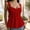 Red, variant on Women's Eyelet Tie Front Ruched Tank Tops,Drawstring Going Out Top Babydoll Tank Tops Summer Eyelet Tank Tops Black L