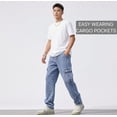 thumbnail image 4 of Men's&nbsp;Blue&nbsp;Cotton&nbsp;Denim&nbsp;Cargo&nbsp;Pants&nbsp;-&nbsp;Relaxed&nbsp;Fit&nbsp;Casual&nbsp;Streetwear&nbsp;Blue&nbsp;Utility&nbsp;Jeans&nbsp;with&nbsp;Multiple&nbsp;Pockets, 4 of 4