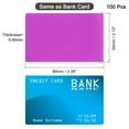 thumbnail image 2 of Uxcell 100Pack 86 x 54 x 0.45mm Anodized Aluminum Blank Metal Business Cards, Purple, 2 of 5
