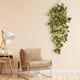 thumbnail image 4 of pstuiky Adorno de pared colgante verde artificial para interiores, flor de plástico verde para colgar en la pared, adorno de pared verde artificial, 4 of 6