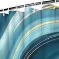 thumbnail image 3 of Blue Gold Marble Pattern Shower Curtain 84"x72" ,Bathroom Decorative Shower Curtains Set with 12 Hooks,Modern Waterproof Washable Shower Curtain, 3 of 6
