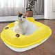 thumbnail image 5 of Caja de arena para gatos, fácil de limpiar, caja de arena para gatos, marco extraíble, orinal para gatos, accesorios para mascotas medio abiertos, caj Color Amarillo L, 5 of 9