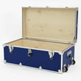 thumbnail image 3 of Rhino Trunk & Case Large Essential College Trunk with Wheels - Secure Dorm Storage Chest - Ideal Footlocker for Students - Strong Trunks with 1000+ Pound Sitting Capacity 32"x18"x14" (Royal Blue), 3 of 5