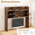 thumbnail image 4 of Giantex Desktop Bookshelf, Desk Hutch Shelf for Computer Monitor, 3-Tier Display Storage Rack, Brown, 4 of 9