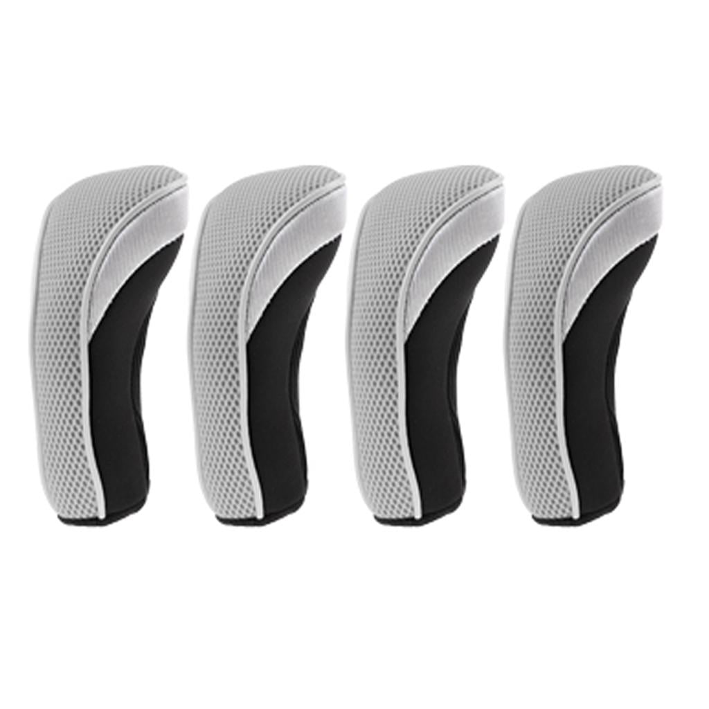 Vensio 4-Pack Gray Performance Golf Hybrid Club Headcovers Set with 5 Adjustable Number Tags for Putter iron