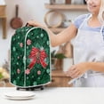 thumbnail image 6 of Yuyamidu Bow Candy Blender Cover, Spiral Candy Kitchen Appliance Decorative Dust Cover with Handle, Compatible with Coffee Maker Juicer Stand Mixer, Green Christmas, 6 of 6