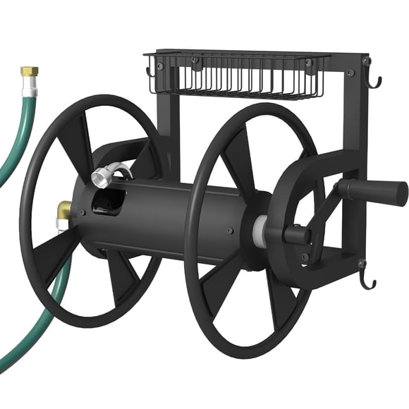 Carrete de Manguera Artigarden para Montaje en Pared Exterior con Manguera de 1.2 m y Capacidad para 38 m