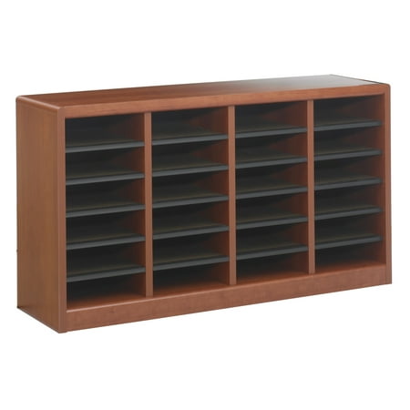 Ez Coupon Organizer - E-Z Stor® Wood Literature Organizer, 24Compartments, Cherry