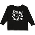 thumbnail image 3 of Inktastic Saint Patrick's Day Sassy Lil' Lassie with Shamrocks Boys or Girls Long Sleeve Toddler T-Shirt, 3 of 5