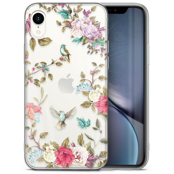 Case Yard iPhone-XR Case Clear Soft & Flexible TPU Ultra Low Profile Slim Fit Thin Shockproof Transparent Bumper Protective Cover Drop Protective Cell Phone Cases (Valley Birds)