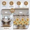 thumbnail image 5 of Farmhouse Sunflowers Window Privacy Film,Rustic Barn Doors Flowers Butterfly Wooden Static Cling UV Sun Blocking Window Tint Day and Night,Non-Adhesive One Way Privacy Cover 29.5''x78.7'', 5 of 7