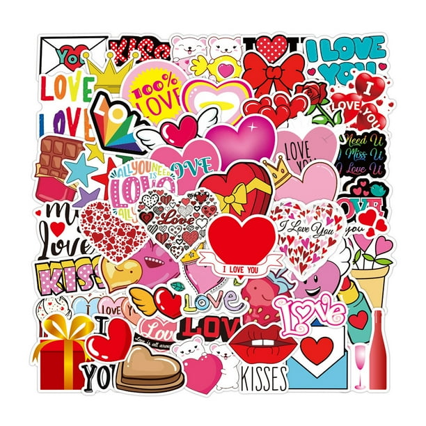 Bearachild 50 Uds. Pegatinas de grafiti con frases inspiradoras en inglés, pegatinas impermeables para maleta, portátil, Scooter, refrigerador, Decoración del hogar día de San Valentín