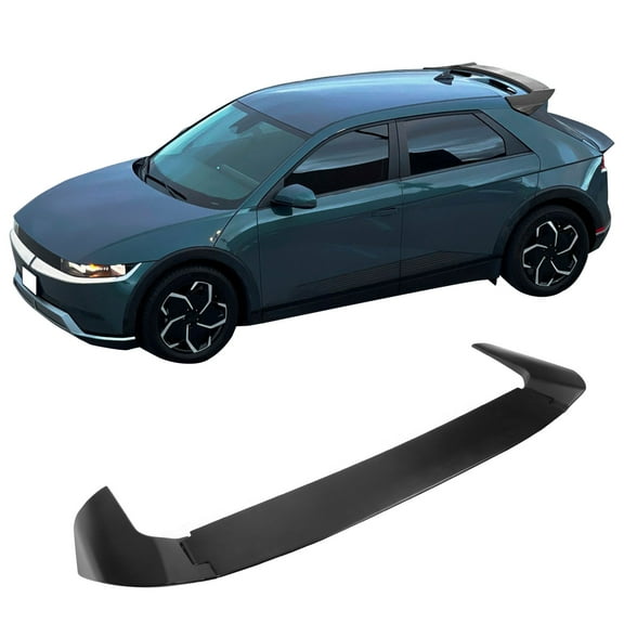 Ikon Motorsports Roof Spoiler Compatible With 2022-2024 Hyundai Ioniq 5 IKON Style Matte Black ABS Plastic Add-on Rear Window Roof Spoiler Visor