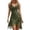 Green, variant on QHFBli Women Summer Dresses Casual Vintage Faux Suede V Neck Spaghetti Strap Mini Dress Trendy Ruched Fringe Hem Sundress