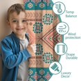 thumbnail image 3 of Blackout Kids Curtains,Multicolor Geometric Boho Pattern Childrens Insulated Curtains Set Of 2,Bedroom Essentials,Toddler Room Decor 42x54in(106x137cm), 3 of 5