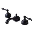 thumbnail image 5 of White Large Vitreous Victorian Pedestal Sink w/Widespread Black Belle Faucet Bathroom Sink Tap| Renovators Supply, 5 of 6