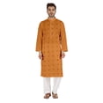 thumbnail image 5 of Atasi Indian Designer Kurta For MensParty Wear DressEmbroideredEthnic Solid Long Cotton Shirt, 5 of 7
