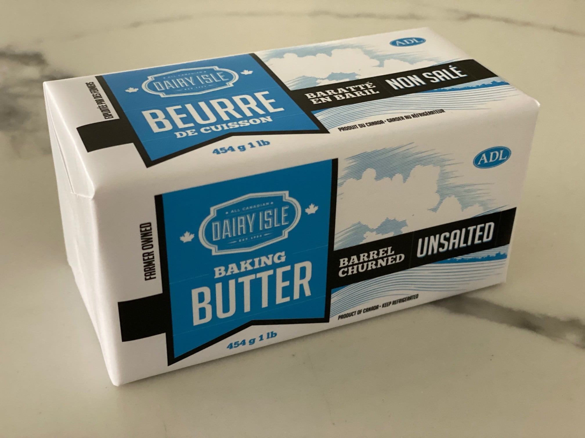 BUTTER UNSALTED - FRENCH Dairy Isle Beurre non sale 454g