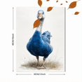 thumbnail image 3 of UXIEQU Blue Goose Painting Canvas Wall Art Print 15.75x11.81 Inches, 3 of 8