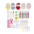 thumbnail image 4 of Dekaim-Kit De Ganchillo, Regla, Tijeras, Alfileres De Aluminio, Cinta Métrica, Juego De Ganchillo Ergonómico Con Bolsa De Almacenamiento Para El Hogar, 4 of 5