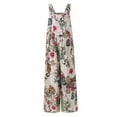 thumbnail image 4 of Douhoow S-5XL Women Plus Size Loose Jumpsuits Leisure Boho Sleeveless Wide Legs Floral Overalls, 4 of 9