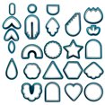 thumbnail image 1 of 24pcs Earrings Cutters Set Botanical Geometrical Shape Polymer Clay Molds For Jewelry Earrings Making, 1 of 8