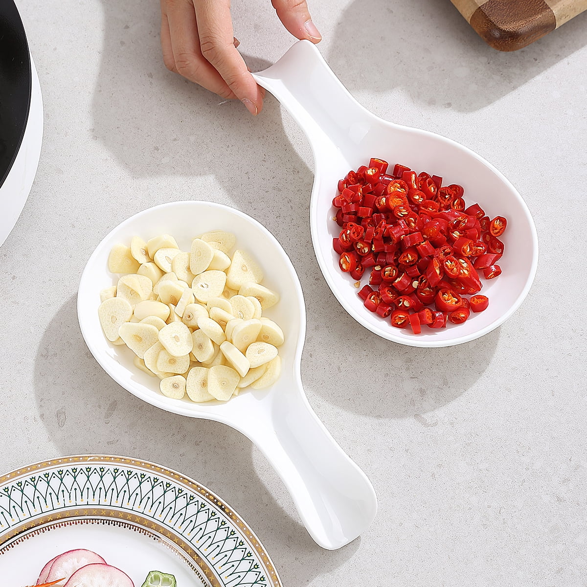 Jeaker Spoon Rest for Stove Top Set of 2, Jeaker Plastic Spoons Holder for Counter Top, Utensil Holder Dishwasher Safe