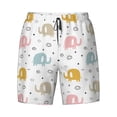 thumbnail image 4 of Lsque Mens Swim Trunks Little Elephant Pattern - Bathing Suit Compression Liner - Beach Swim Shorts Swimwear - (S-3XL) - Stretch Quick Dry -3X-Large, 4 of 9
