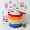 thumbnail image 1 of Ganfancp Colorido Algodón Cuerda Cesta de Almacenamiento Ropa Sucia Cesta Tejida Hogar Sundry Juguetes Dormitorio Cambio Ropa Cesta de Almacenamiento. Ofertas Del Día Sólo En Línea 1 X Cesta de Almac, 1 of 6