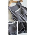 thumbnail image 5 of Tnhcen Women's Lightweight Built-in Bra Camisole Pajama Set Breathable Sleepwear Shorts 2-Piece Loungewear Comfortable M-2XL Gray, 5 of 6