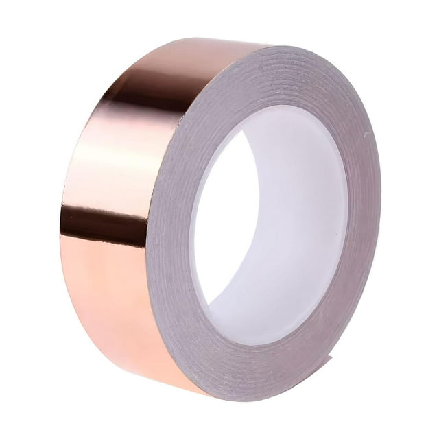 Cinta de lámina de cobre de 25 mm de ancho para soldar, reparaciones eléctricas, artes y manualidades 20 metros