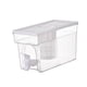 thumbnail image 1 of Hervidor de agua fría con grifo, jarra para jugo con grifo, dispensador de bebidas heladas de 4 l Blanco, 1 of 9