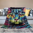 thumbnail image 2 of ARISTURING  Cat Gifts for Women/Girls/Cat Lover, Colorful Cat Blanket, Cat Lovers Gifts, Best Cat Mom Gifts, Cat Lady Gifts, Soft Plush Kitten Cat Throw Blankets, Cute Cat Ideas, 2 of 6